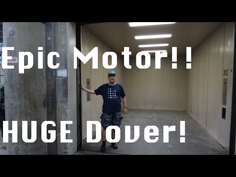 Epic Motor on the HUGE Dover elevator @ San Antonio Convention Center (Freight elevator#11)