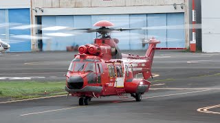 Airbus H225M Helicopter Engine Startup and Takeoff