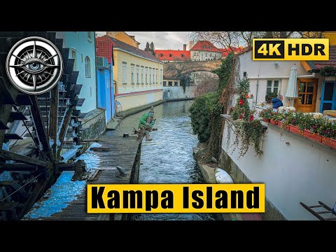 Walking Tour of Prague Lesser Town, Kampa Island 🇨🇿 Czech Republic 4K HDR ASMR