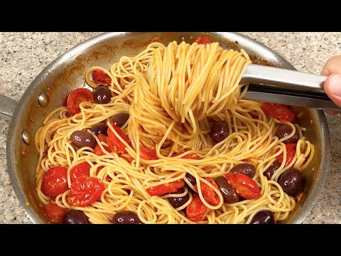 Few people cook spaghetti like this Incredibly delicious pasta alla puttanesca