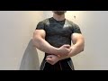 Chest punching, pec bouncing, bicep flex, cocky muscle builder