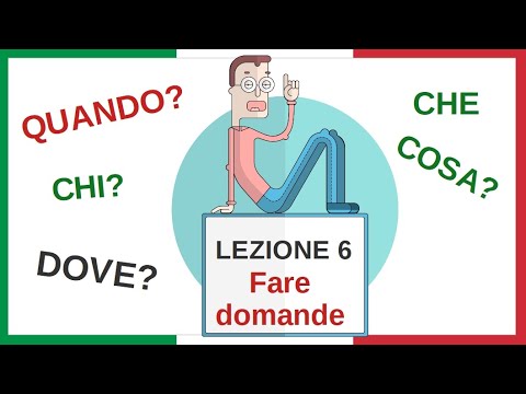 Learn Italian for beginners. Lesson 6. Make questions.