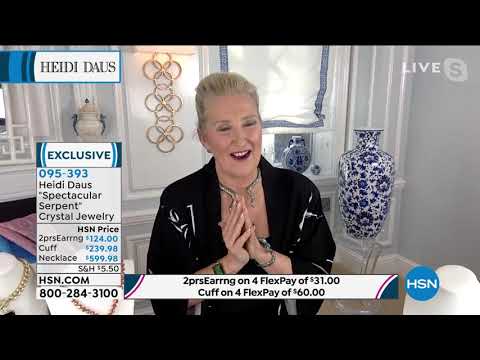 Heidi Daus "Spectacular Serpent" 2 pairs of CrystalAdorn...