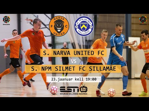 23.01.2021 S. NARVA UNITED FC   VS S. NPM SILMET FC SILLAMÄE / COOLBET SAALILIIGA 8. voor