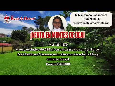 Venta Montes de Oca Lote de 694 m² en Terrazas con Vistas en San Rafael