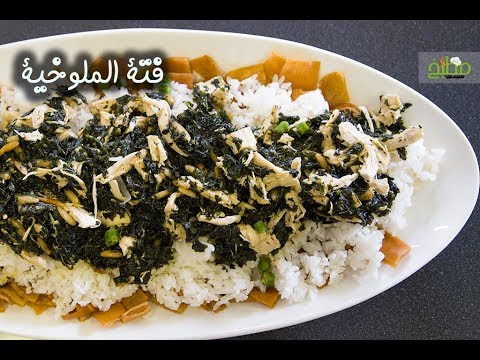 فتة الملوخية بالفيديو