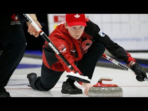 CURLING: CAN-SUI World Junior Chps 2015 - Men 1 vs 2 HIGHLIGHTS