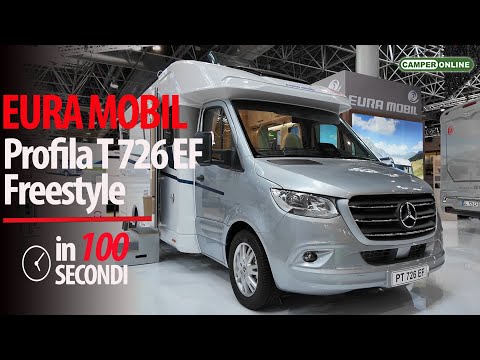 Eura Mobil Profila T 726 EF Freestyle: 3500 kg Mercedes Al-Ko semi-integrated motorhome with 4 seats