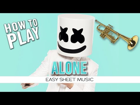 Trumpet "Alone" Marshmello EASY Sheet Music