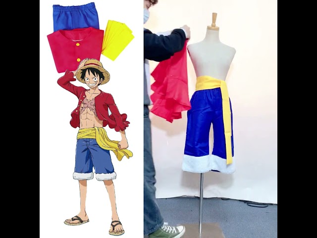 Vídeo relacionado con Chaks - Disfraz de Luffy para niños, conjunto de cosplay de anime