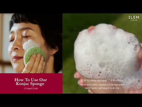 How to Use a Konjac Sponge | Step-by-Step Natural Face Cleansing Routine 🌿