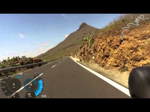 Teneriffa, Downhill Vilaflor to Arona with Garmin virb