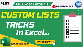 How To Create A Custom List In Excel