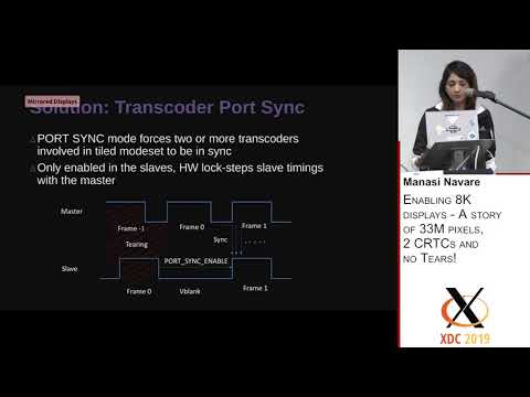 XDC 2019 | Enabling 8K displays - A story of 33M pixels, 2 CRTCs and no Tears! -  Manasi Navare
