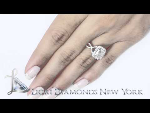 ER-0772 - 3.18 Carat I-SI1 Radiant Cut Natural Diamond Engagement Ring 18k Vintage Style