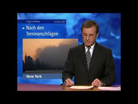 Deutsche Tagesschau (ARD, Jan Hofer) vom 12.09.2001 kündigt wegen 9/11 bereits Afghanistan-Krieg an
