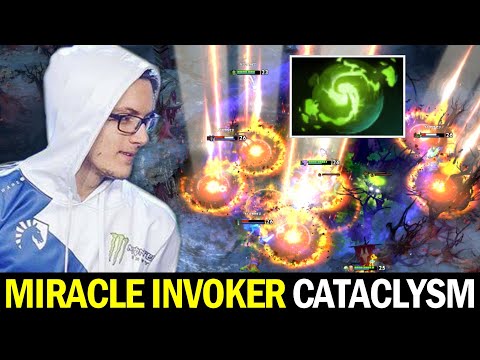 MIRACLE INVOKER Refresher Cataclysm Combo — Warm Up before OGA Dota PIT