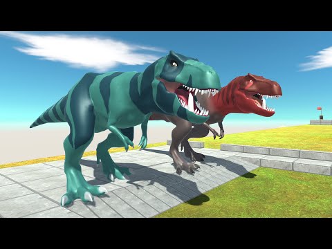 FANG THE TREX vs RED (ZOO RACE) - Animal Revolt Battle Simulator