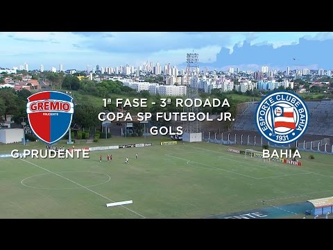 Gols - Grêmio Prudente-SP 1 x 1 Bahia - Copa São Paulo Futebol Jr. - 11/01/2015