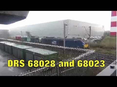 DRS 68028 and 68023 Power out of Bescot Hauling The Berkeley Flasks