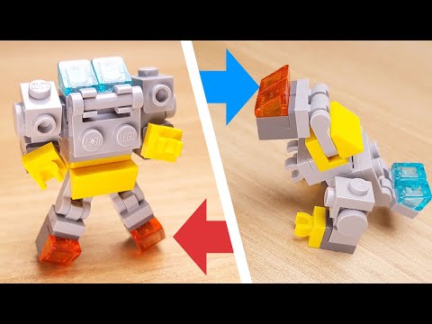 [LEGO Mini Robot Tutorial] T-rex(Tyrannosaurus) Transformer Mech(similar with G1 Grimlock)/ミニレゴ/미니레고