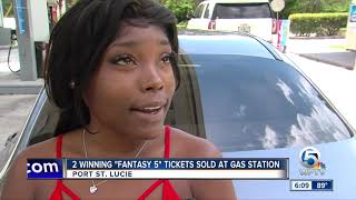 Two winning Fantasy 5 lottery tickets sold at same location