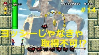【二人で仲良くマリオU＃14】ほんとにどっちかが犠牲にならなきゃとれない？