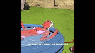 Cooking and intrusive thoughts.  #animation #comicbooks #sunbath #girl #summer
