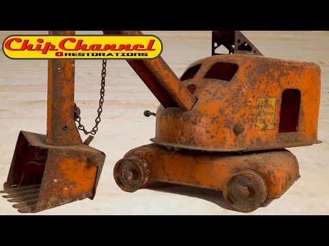 1957 Tonka Steam Shovel Digger State Highway Truck Restoration HiWay 4K