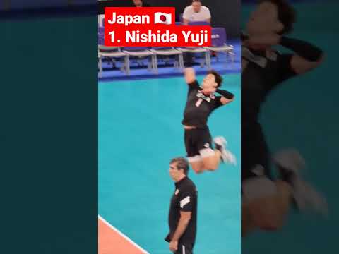 Japanese international volleyball player 1. Nishida Yuji Japan 🇯🇵