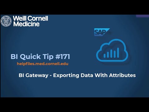 BI Quick Tip #171: How to export data from your BI Gateway Story