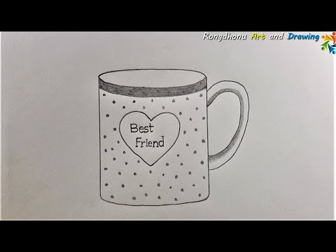 How to Draw a Best Friend Cup | Drawing For Gift