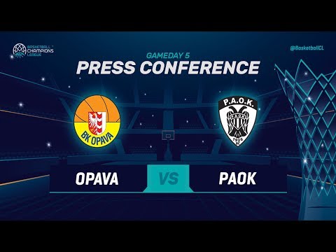 Opava v PAOK - Press Conference - Basketball Champions League 2018-19