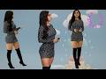 JACKY AINLEY 06 SHORT TIGHT DRESS AND LONG BOOTS