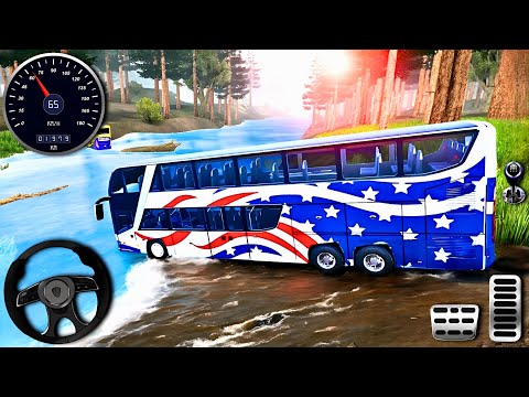 Offroad Euro Coach Bus Driver 3D - Real Bus Uphill Driving Simulator 2024 : Android Gameplay
