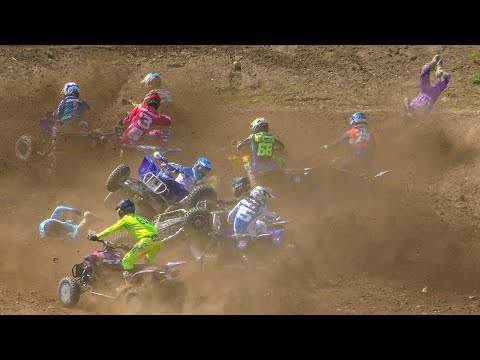 Massive Holeshot Crash in the Pro Moto 2 at Pleasure Valley Raceway!