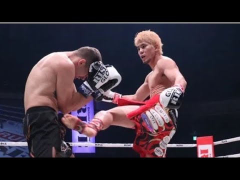 RISE】原口健飛が復活KO勝利！三日月蹴りでWKU王者ギブアップ