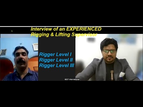Rigger & Lifting Supervisor an EXPERIENCED Professional Interview!  Contact me to HIRE him.