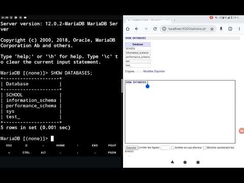 Run MySQL/MariaDB on Android with Termux & Adminer 🚀 français