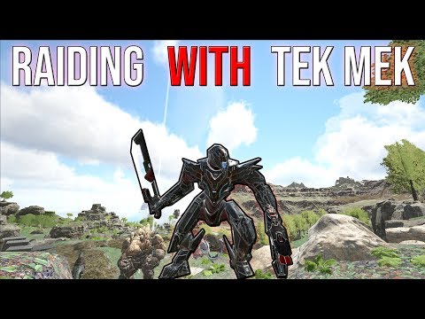 RAIDING WITH A TEK MEK - ARK 3-MAN PVP SERVERS SOLO #4