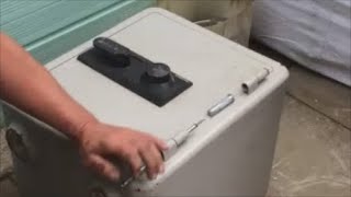 Breaking open a Safe. A Sentinel 1330 Fire safe