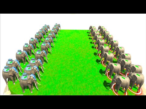 Animal Revolt Battle Simulator -Elephant Vs Elephant Rocket Ellie#arbs #animalrevoltbattlesimulator