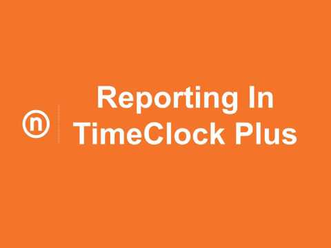Reporting In Timeclock Plus