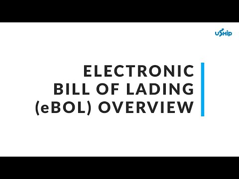 uShip's Electronic Bill of Lading Explained