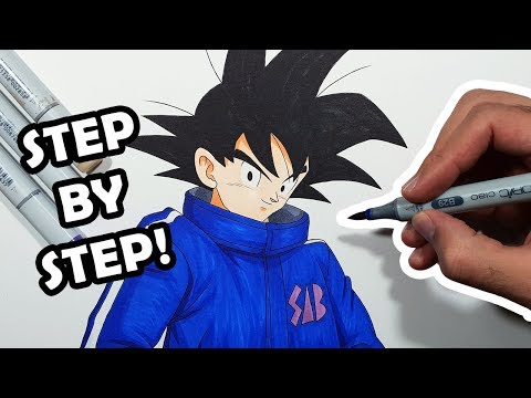 How To Draw Goku - Step By Step Tutorial! |New Outfit|