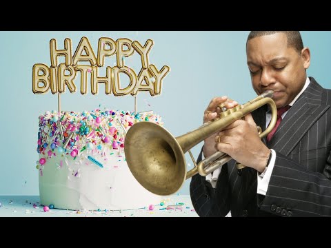 Happy Birthday by Jazz GREAT Wynton MARSALIS (Solo trumpet after lunch!)