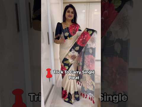 📌TRY THIS📌Great Tip To Carry Single Pleat📌