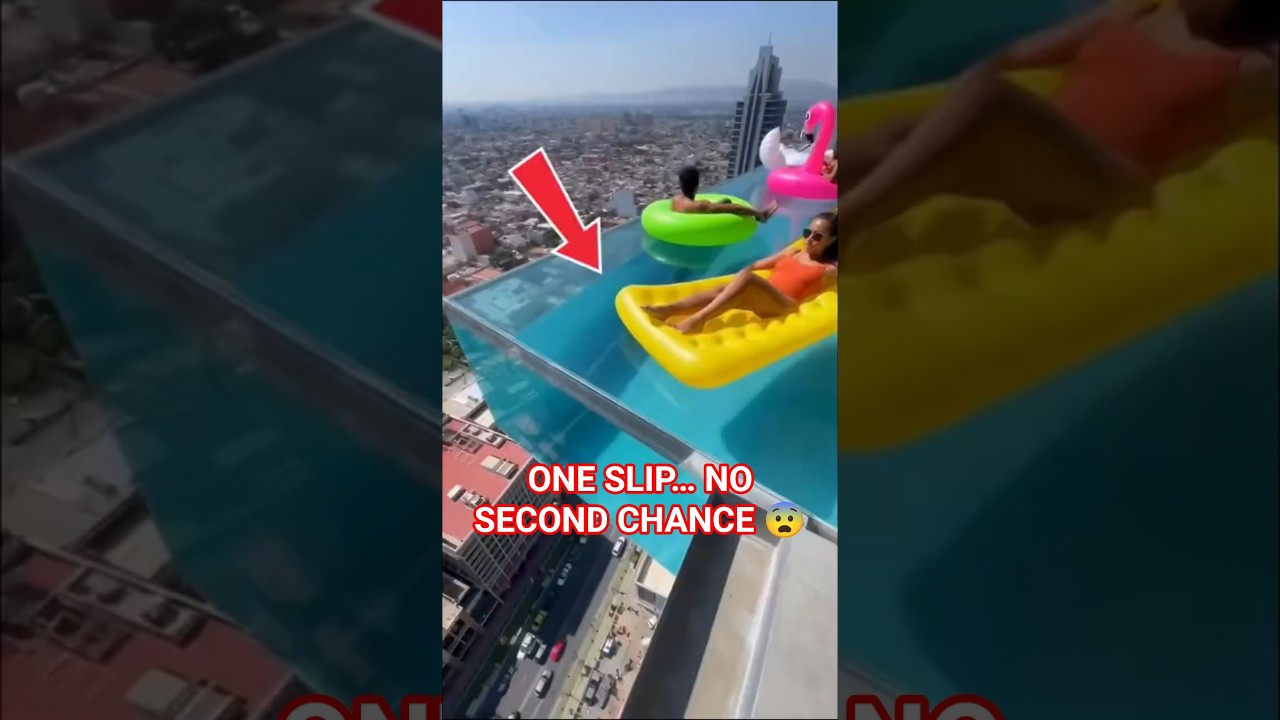 Rooftop Pool Horror… One Slip and It’s Over 😨 #Creepy #ScaryShorts #HorrorStory