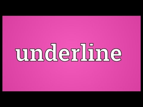 Underline Meaning