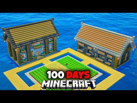 Surviving 100 Days Lost At Sea | Minecraft